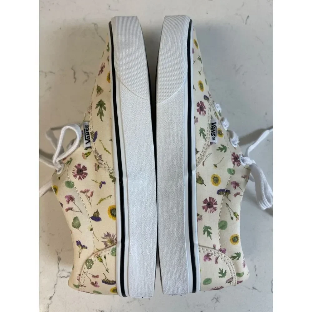 Vans Doheny 'Pressed Floral - Classic White' Women’s Size 6.5 Worn 2-3 Times